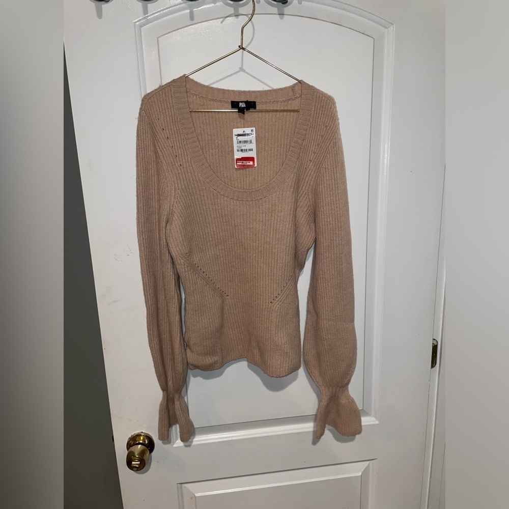 New! Paige Virtue Sweater in Camel 🤎 Medium NWT! - Picture 6 of 10